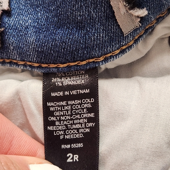 Express Blue Skinny Jeans Size 2 Regular - Picture 4 of 7